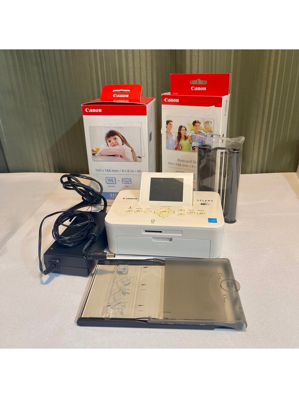 Canon SELPHY CP910 Portable Wireless Compact Color Photo Printer, White